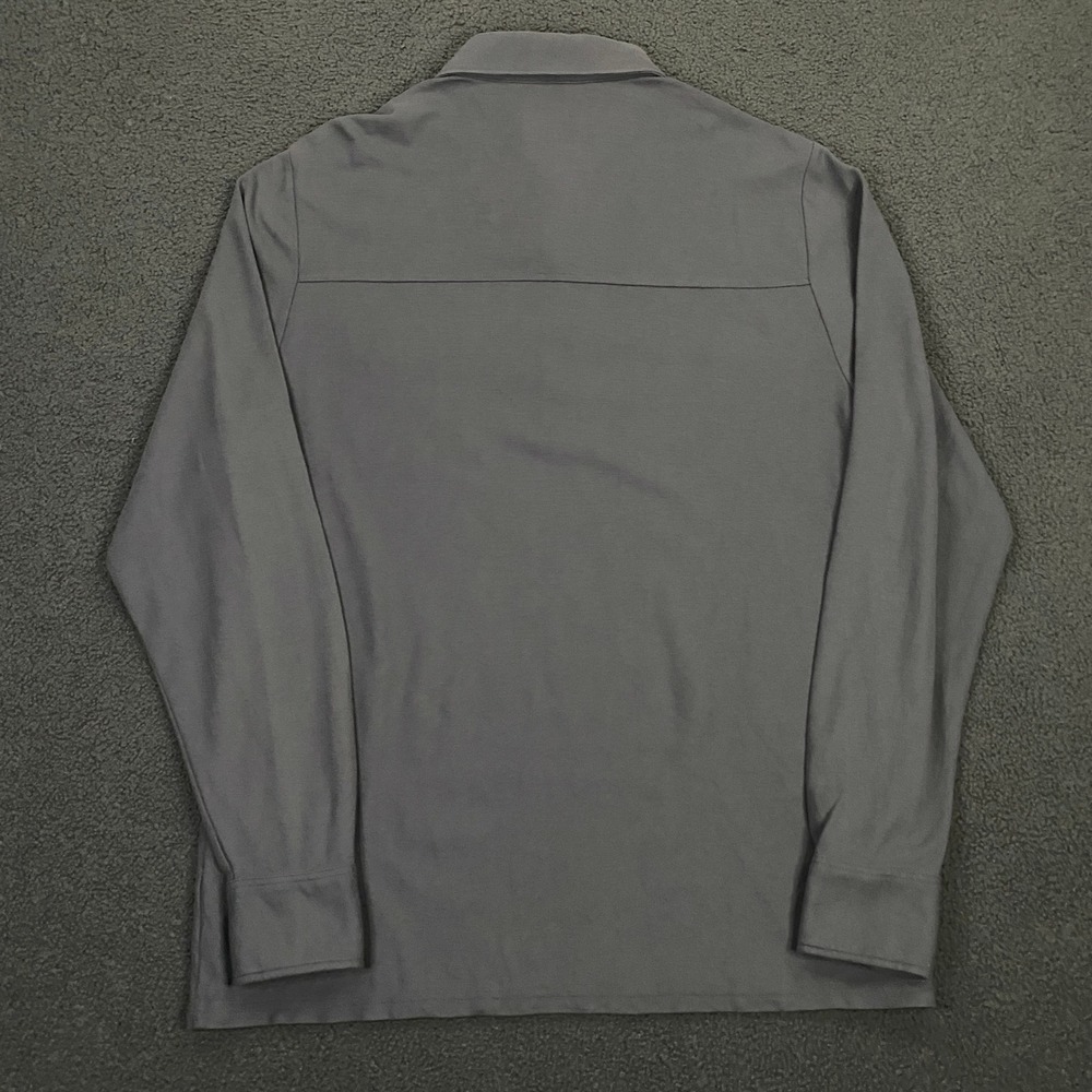Criquet Polo Shirt Mens XL Gray Pima Cotton Knit Long Sleeve golf Casual - Picture 5 of 9